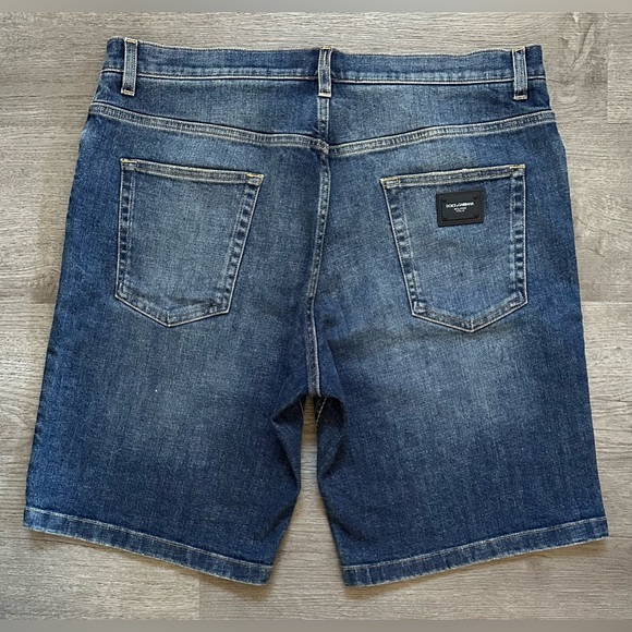 Dolce & Gabbana Stretch Denim Shorts Light Blue Wash Size IT52